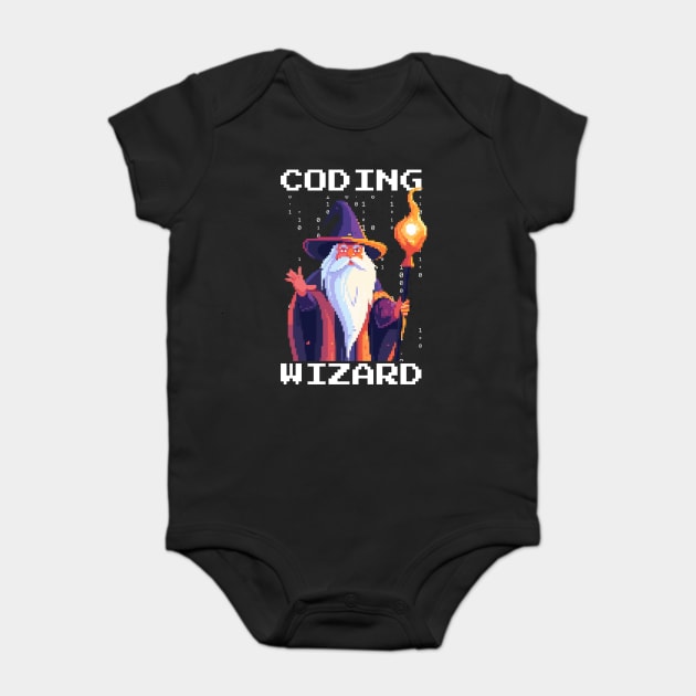 Pixel Coder Coding Wizard Baby Bodysuit by The WYLD Tribe
